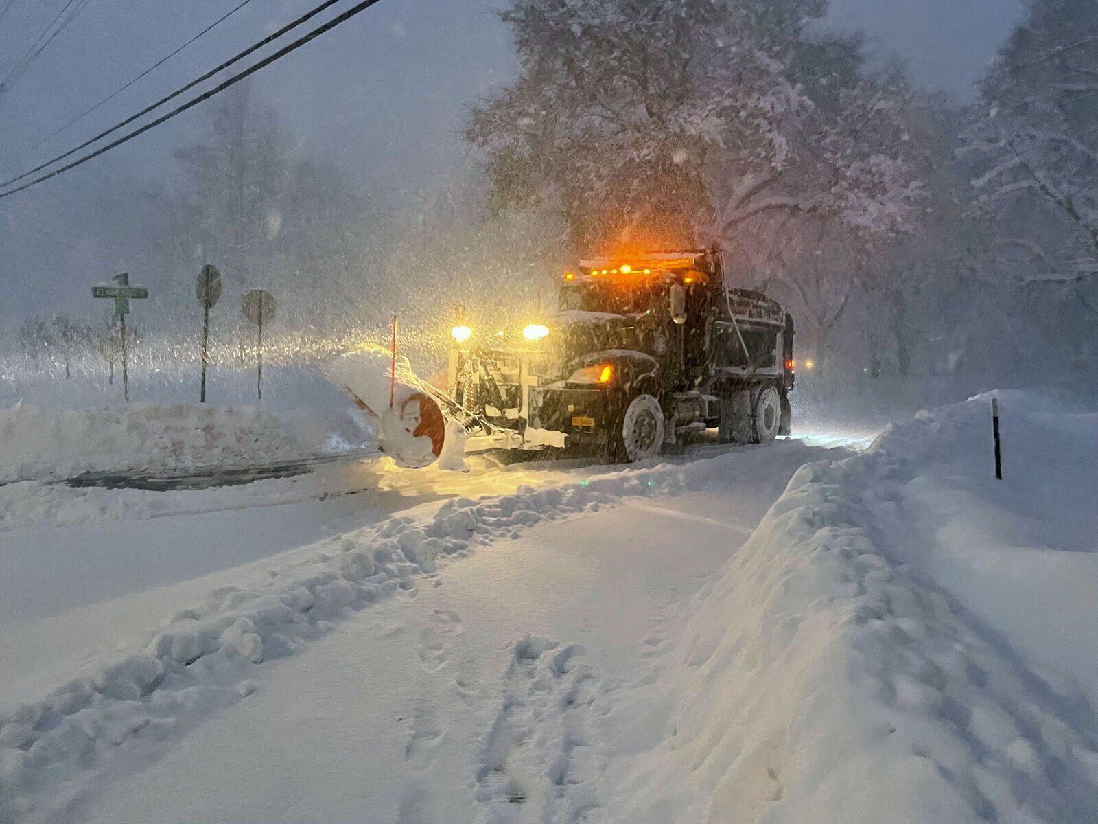 Snow crews at work